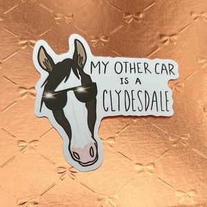 Clydesdale Equestrian Horse Girl Horse Boy Cowboy CowGirl Single Sticker